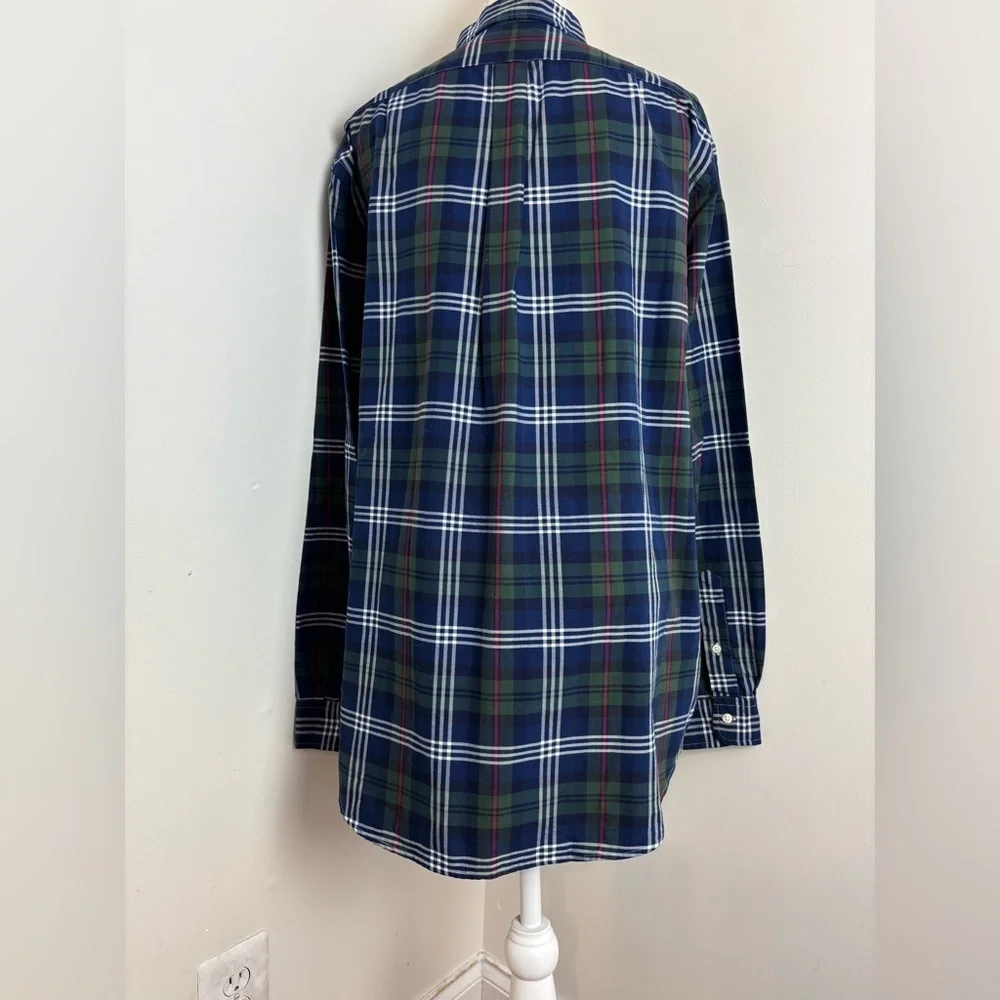 Ralph Lauren Plaid Cotton Button-Down Classic Fit Tartan Shirt Size XL NWOT